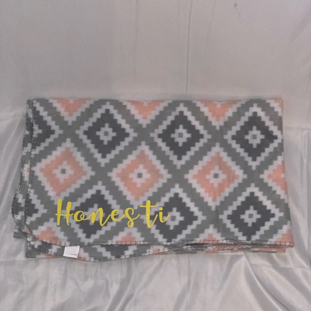 Tribal fleece blanket with custom name,